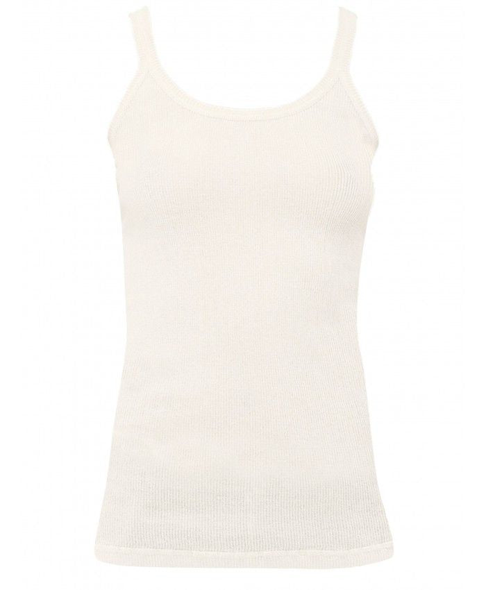 BOTTEGA VENETA Womens Slim Fit Light Cotton Tank Top - Size S