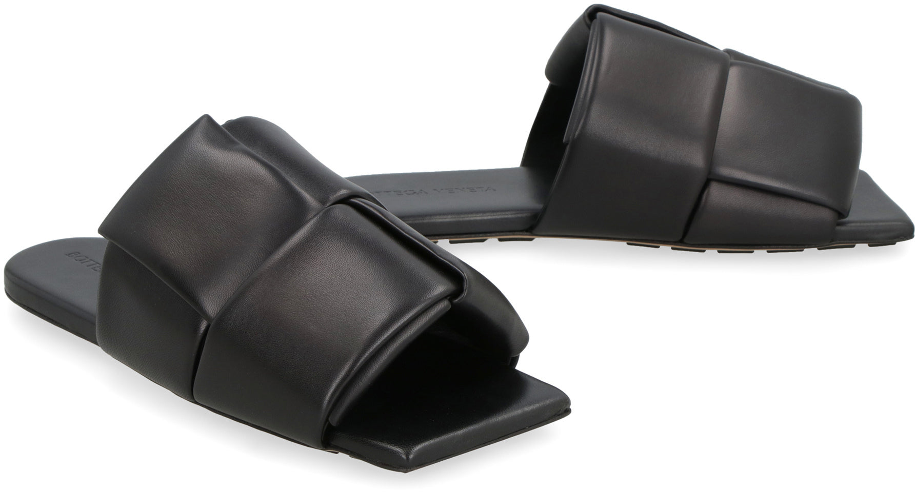 BOTTEGA VENETA Patch Leather Flat Sandals