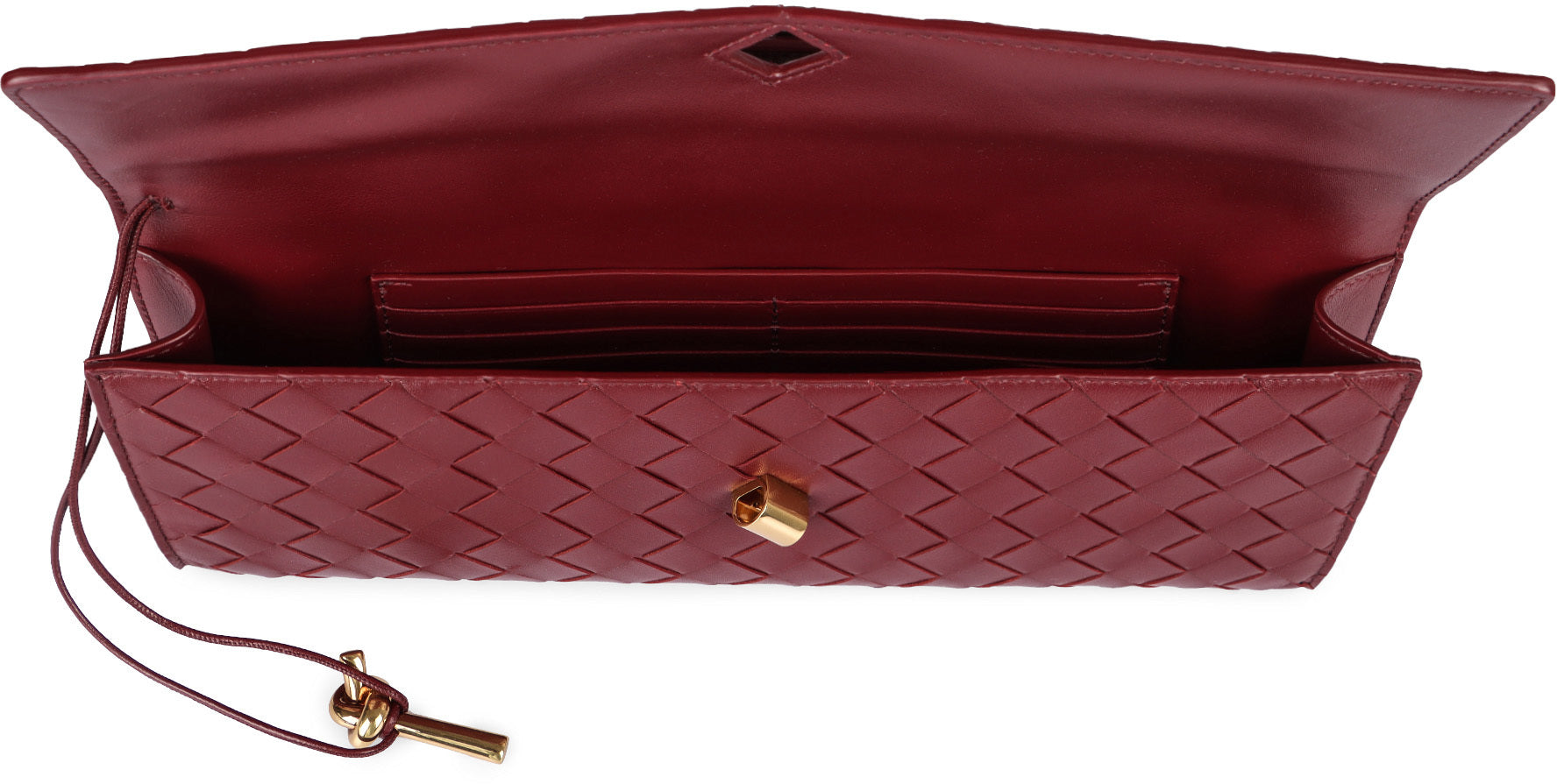 BOTTEGA VENETA Andiamo Long Intreccio Mini Clutch 31CM