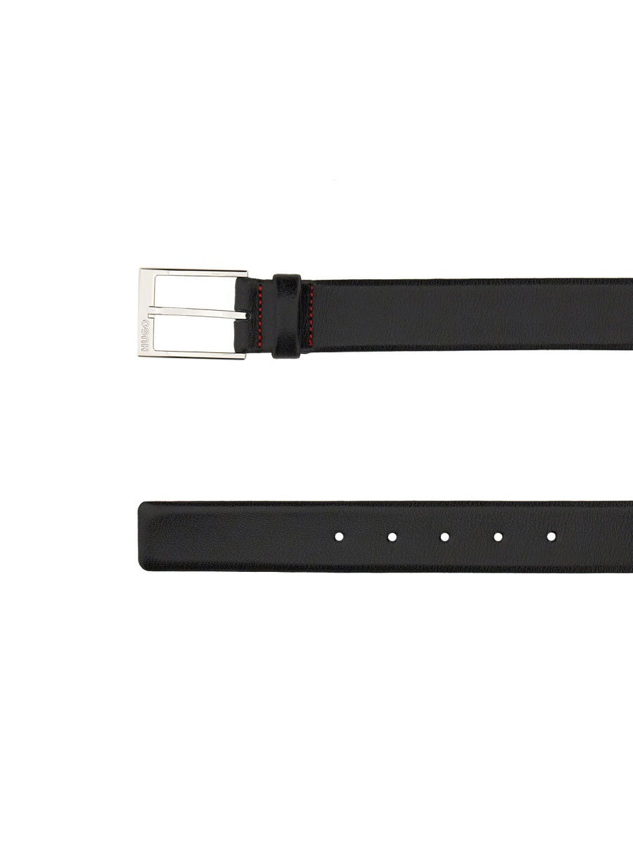 HUGO Grained Leather Belt - 3.5 CM Height