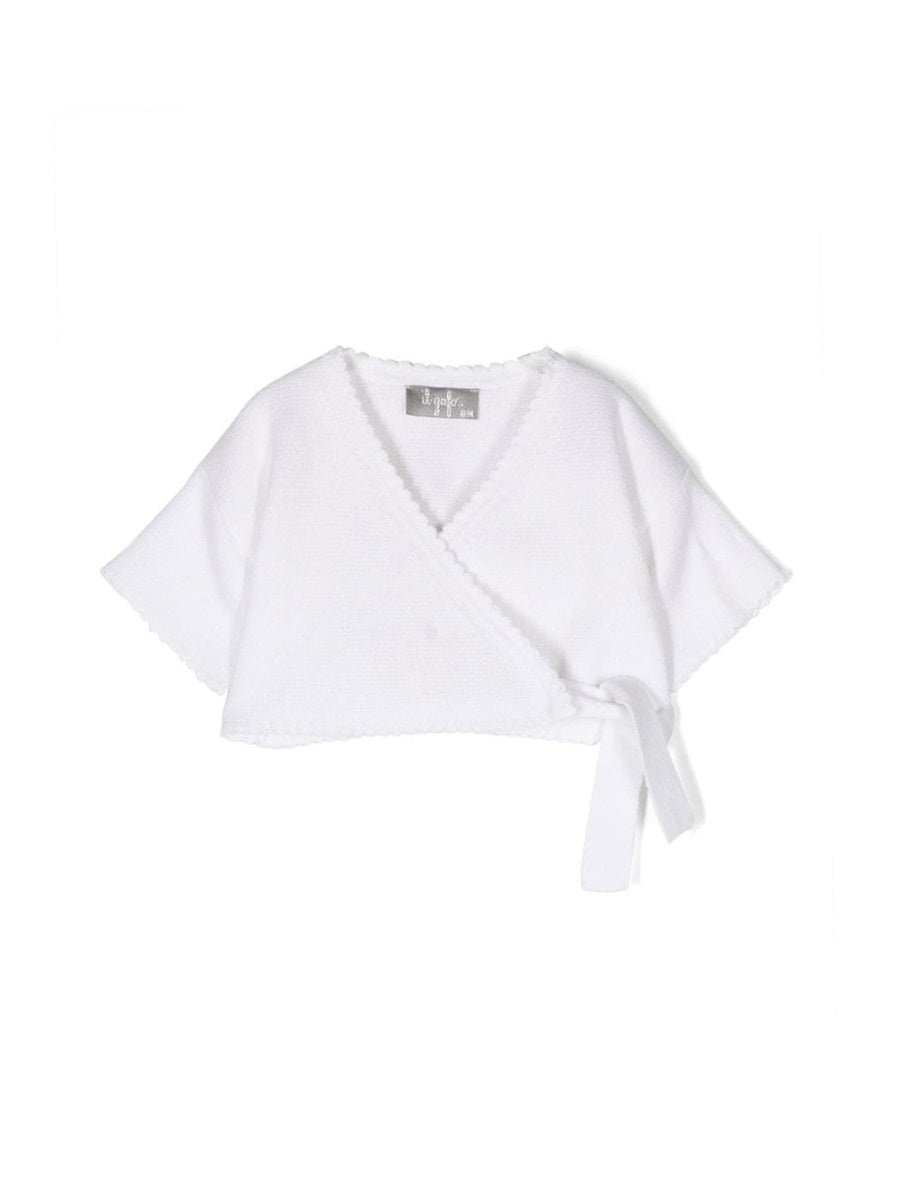 IL GUFO Mini Cross Cardigan with Short Sleeves