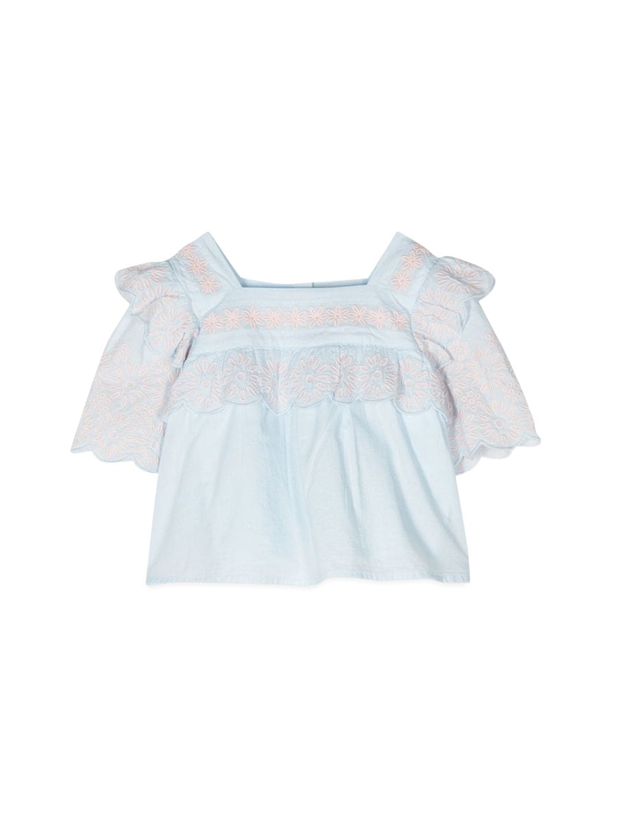 STELLA McCARTNEY Mini Top with Square Neckline for Girls