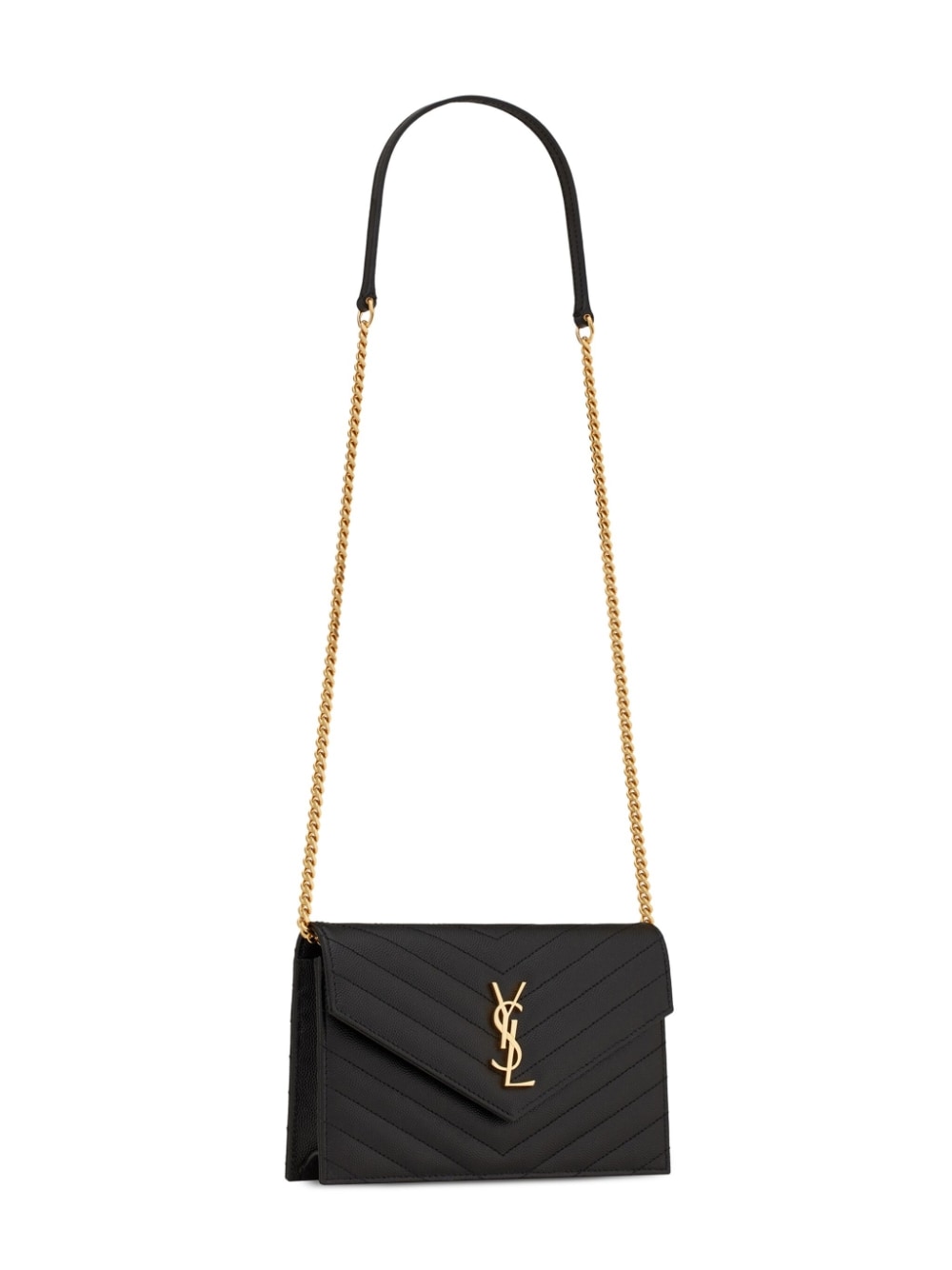SAINT LAURENT Mini Envelope Chain Clutch Handbag