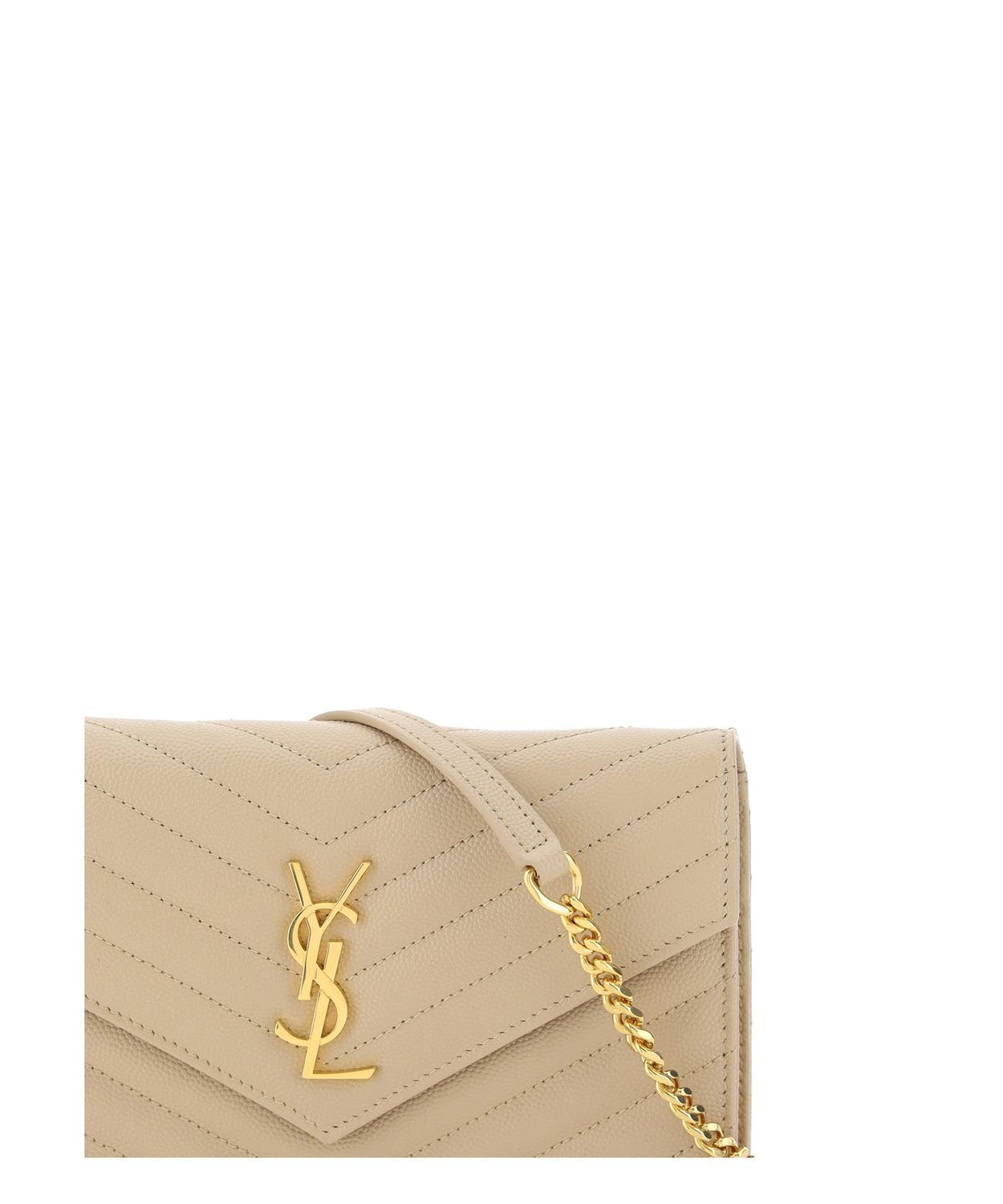 SAINT LAURENT Mini Leather Clutch Handbag