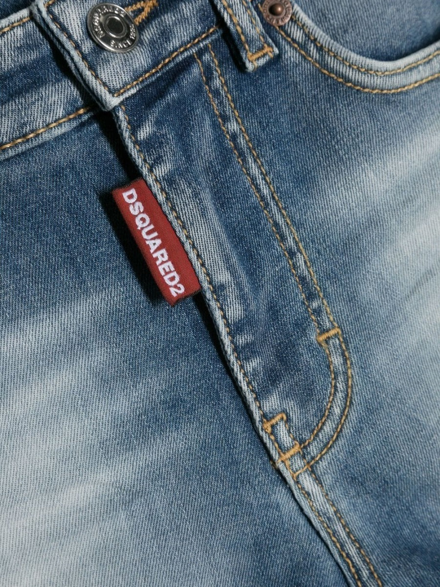 DSQUARED Mini Denim Shorts for Girls