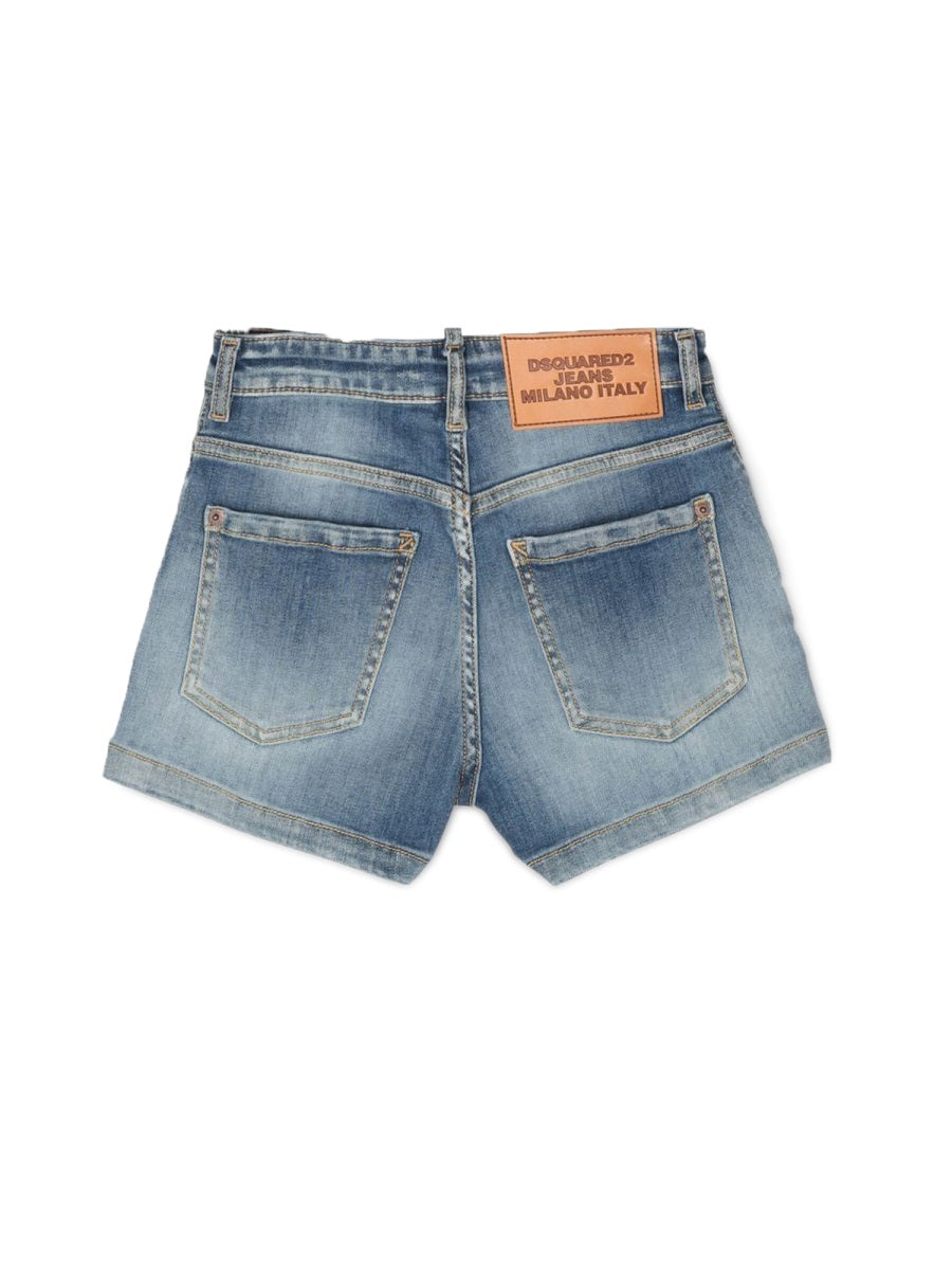 DSQUARED Mini Denim Shorts for Girls