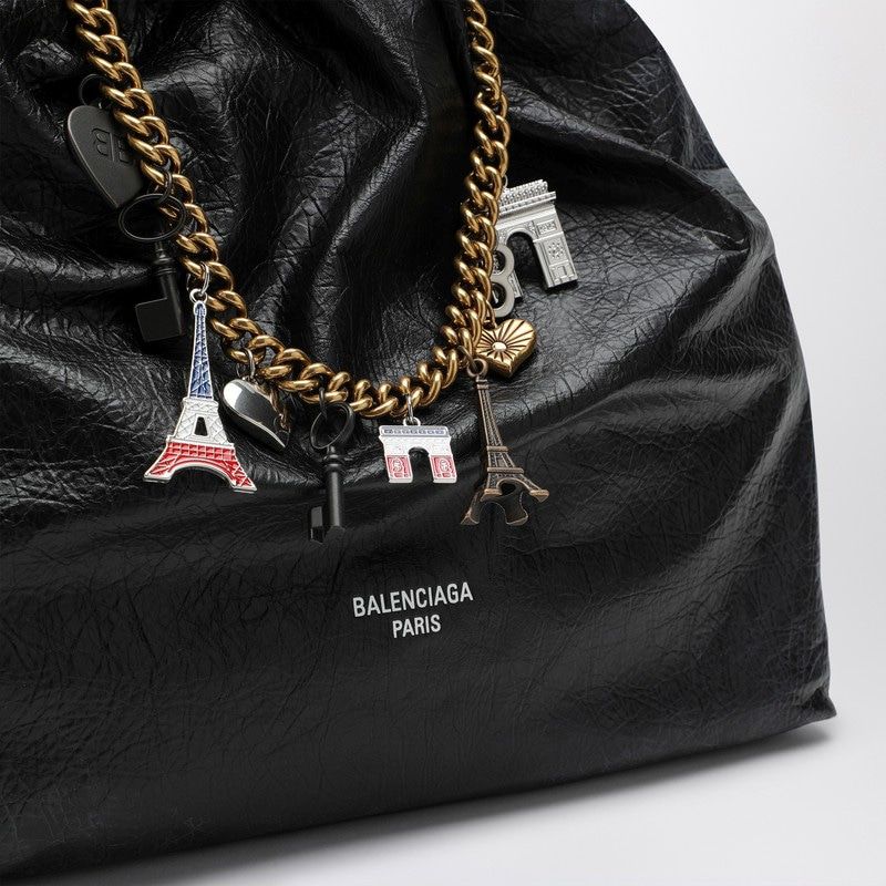 BALENCIAGA Crush Media Medium Leather Tote Handbag