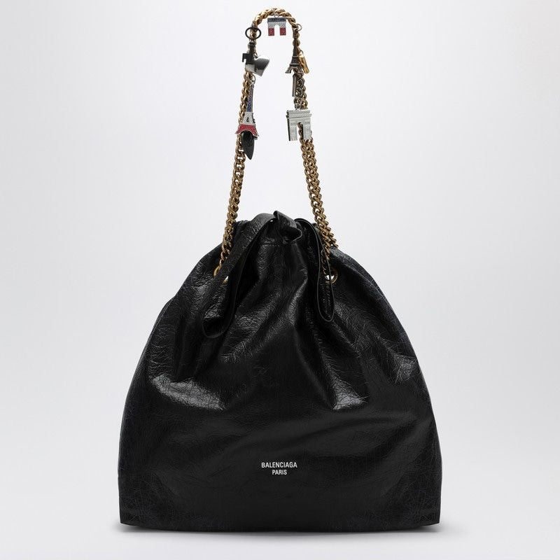 BALENCIAGA Crush Media Medium Leather Tote Handbag
