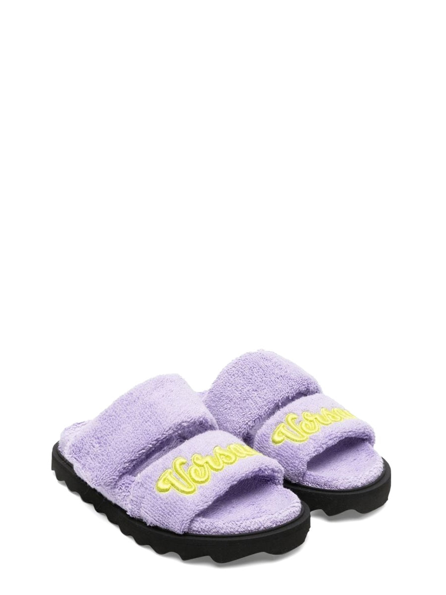 VERSACE Mini Terry Slipper with Embroidery for Kids