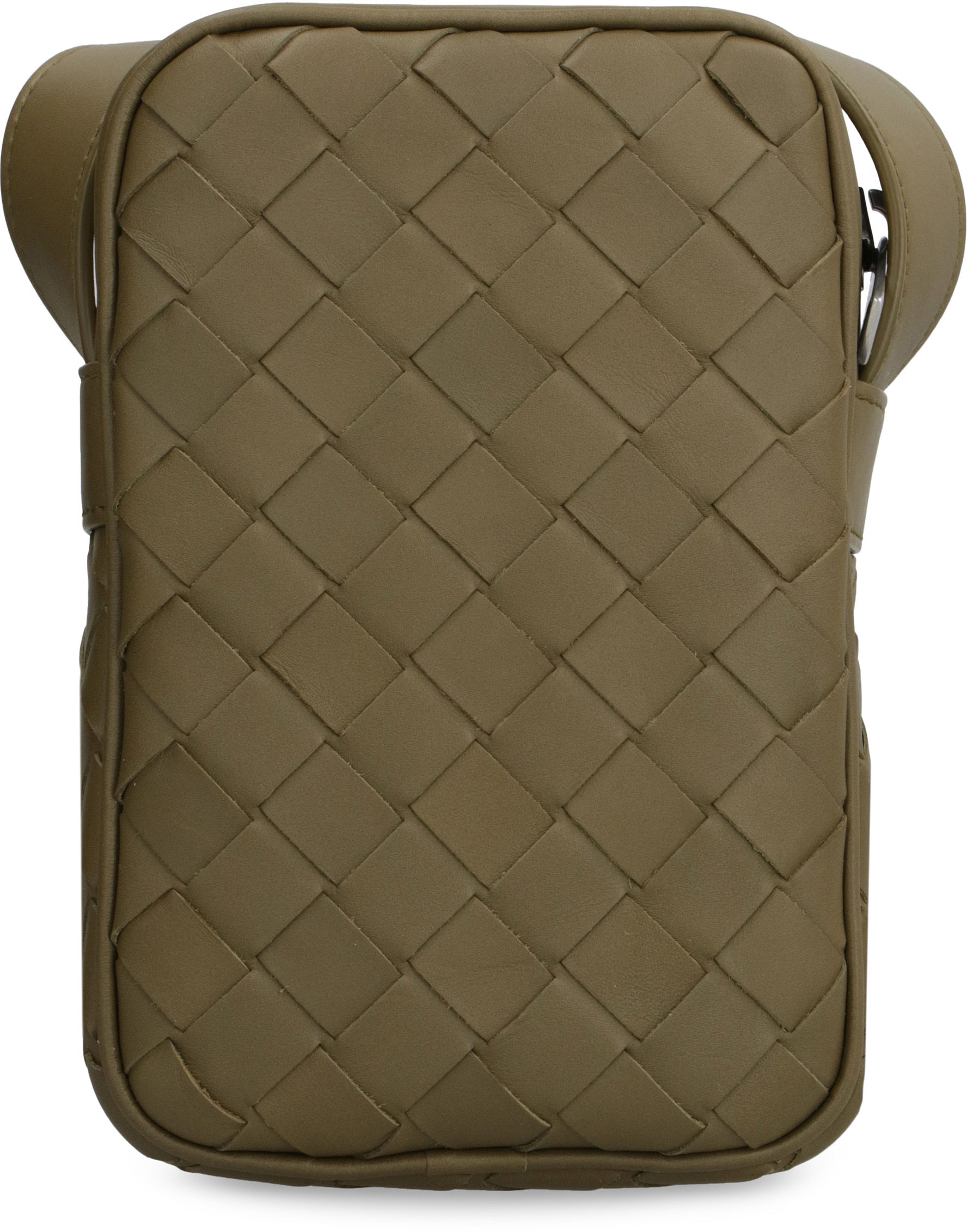 BOTTEGA VENETA Leather Smartphone Case with Shoulder Strap - 11x17x5 cm