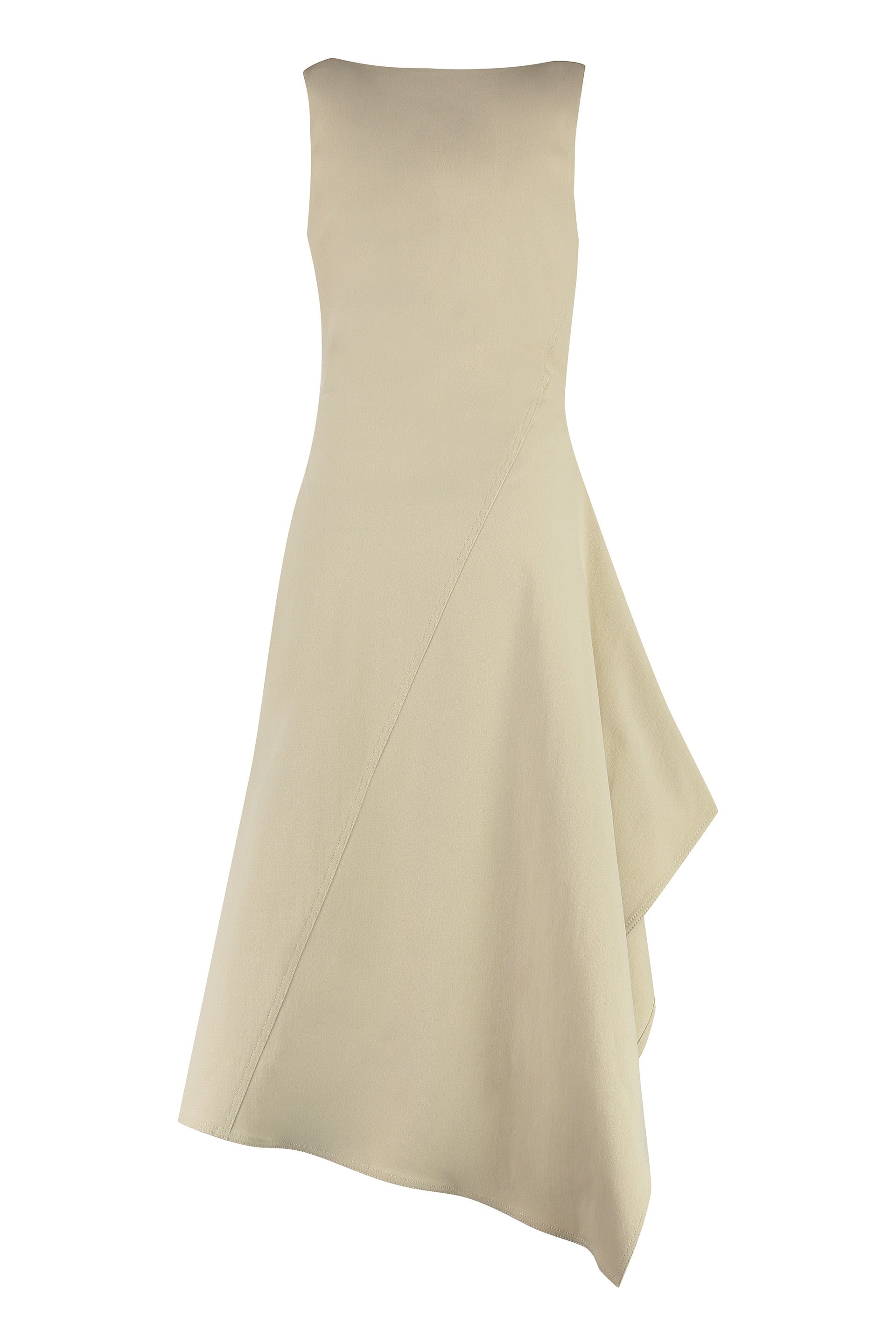 BOTTEGA VENETA Asymmetric Cotton Midi Dress for Women