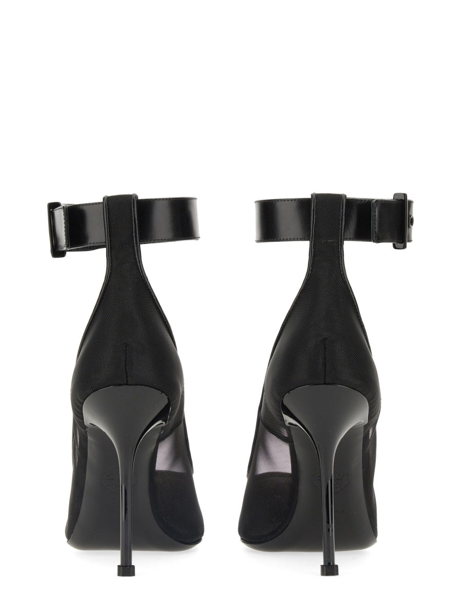 ALEXANDER MCQUEEN Chic Punk Pumps with Strap - 10.5cm Stiletto Heel