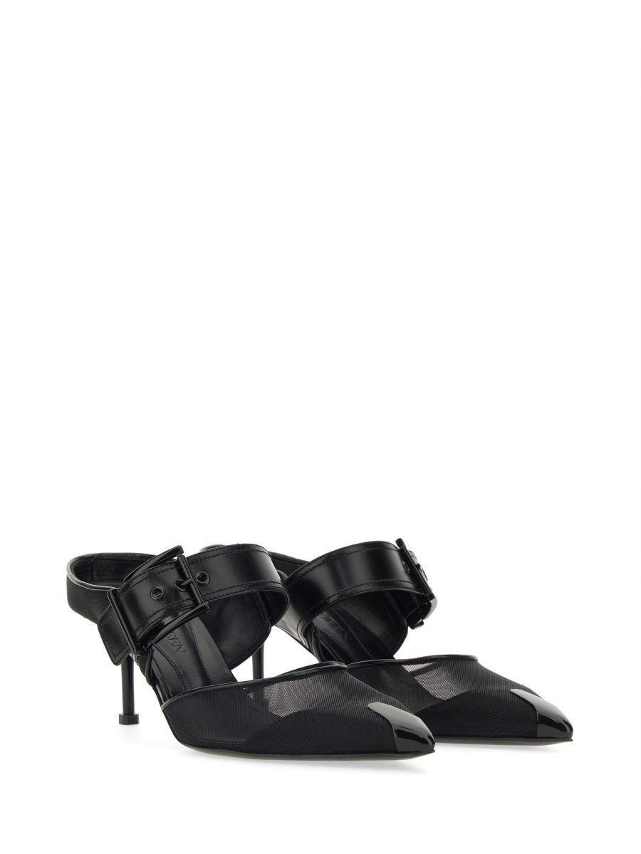 ALEXANDER MCQUEEN Punk Sandal with Buckle - 6.5cm Stiletto Heel