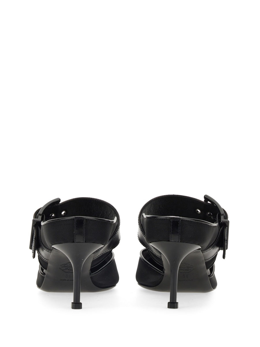 ALEXANDER MCQUEEN Punk Sandal with Buckle - 6.5cm Stiletto Heel