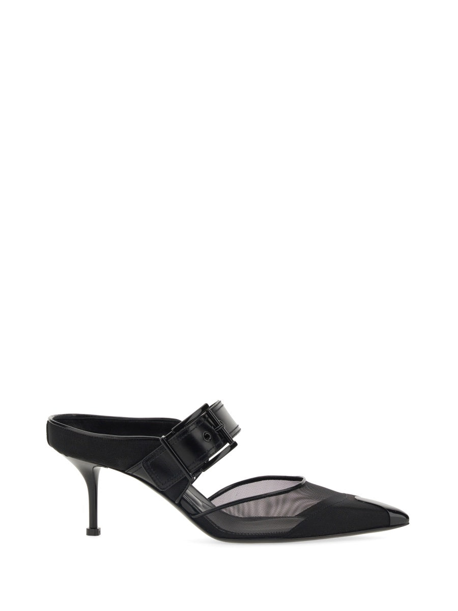 ALEXANDER MCQUEEN Punk Sandal with Buckle - 6.5cm Stiletto Heel
