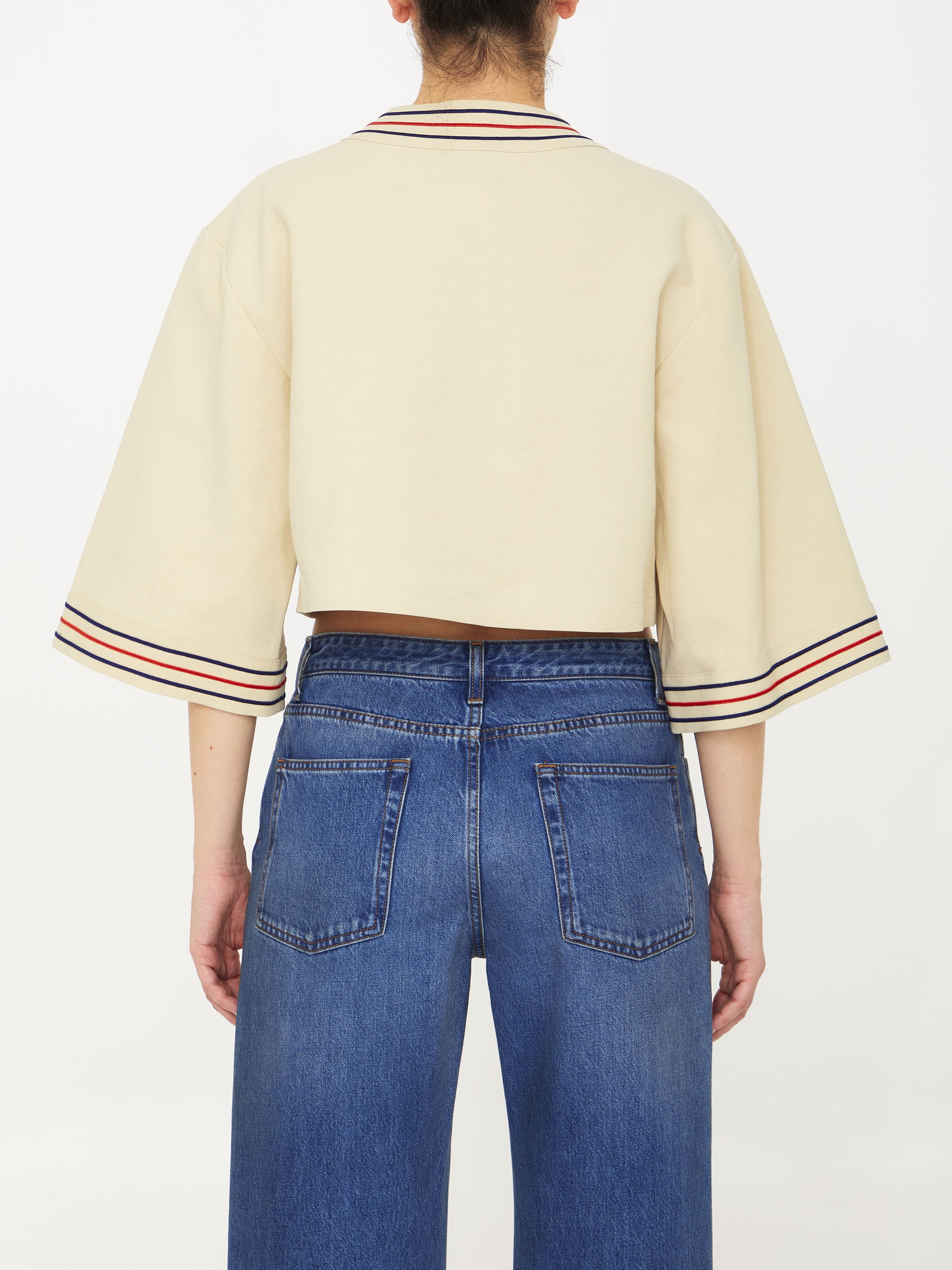 GUCCI Linen Shirt with Embellished Buttons