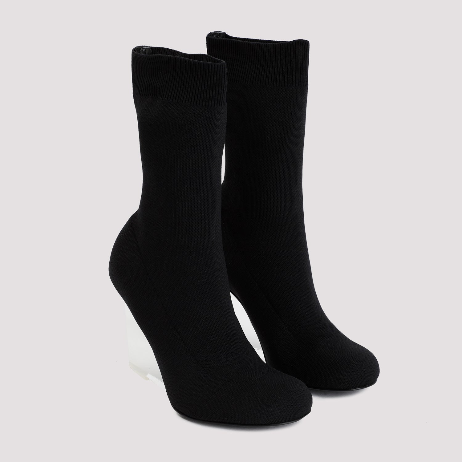 ALEXANDER MCQUEEN Stretch Nylon Shard Ankle Boots for Women
