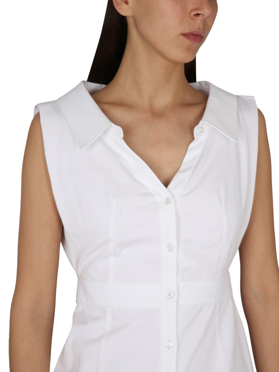 ALEXANDER MCQUEEN Classic Cotton Mini Dress with Button Closure