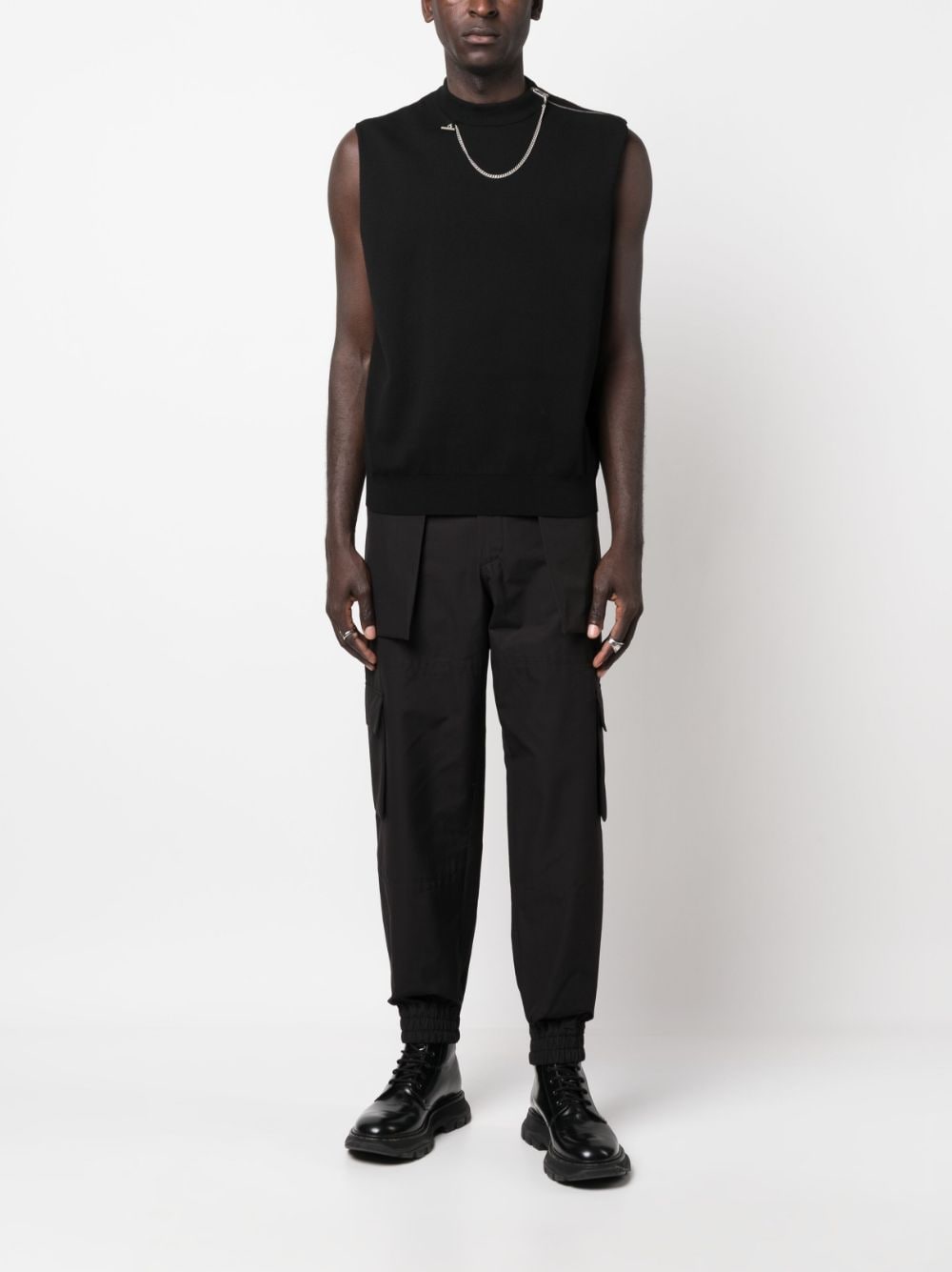 ALEXANDER MCQUEEN Men's Organic Cotton Cargo Trousers - FW23