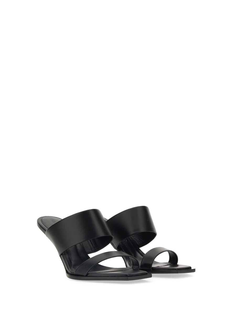 ALEXANDER MCQUEEN Luxury Leather Mini Sandal with Plexiglass Heel (7.5 cm)