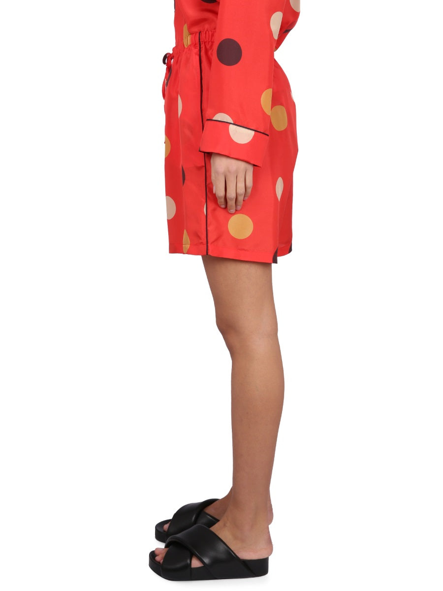 ASPESI Mini Elastic Waist Drawstring Shorts for Women