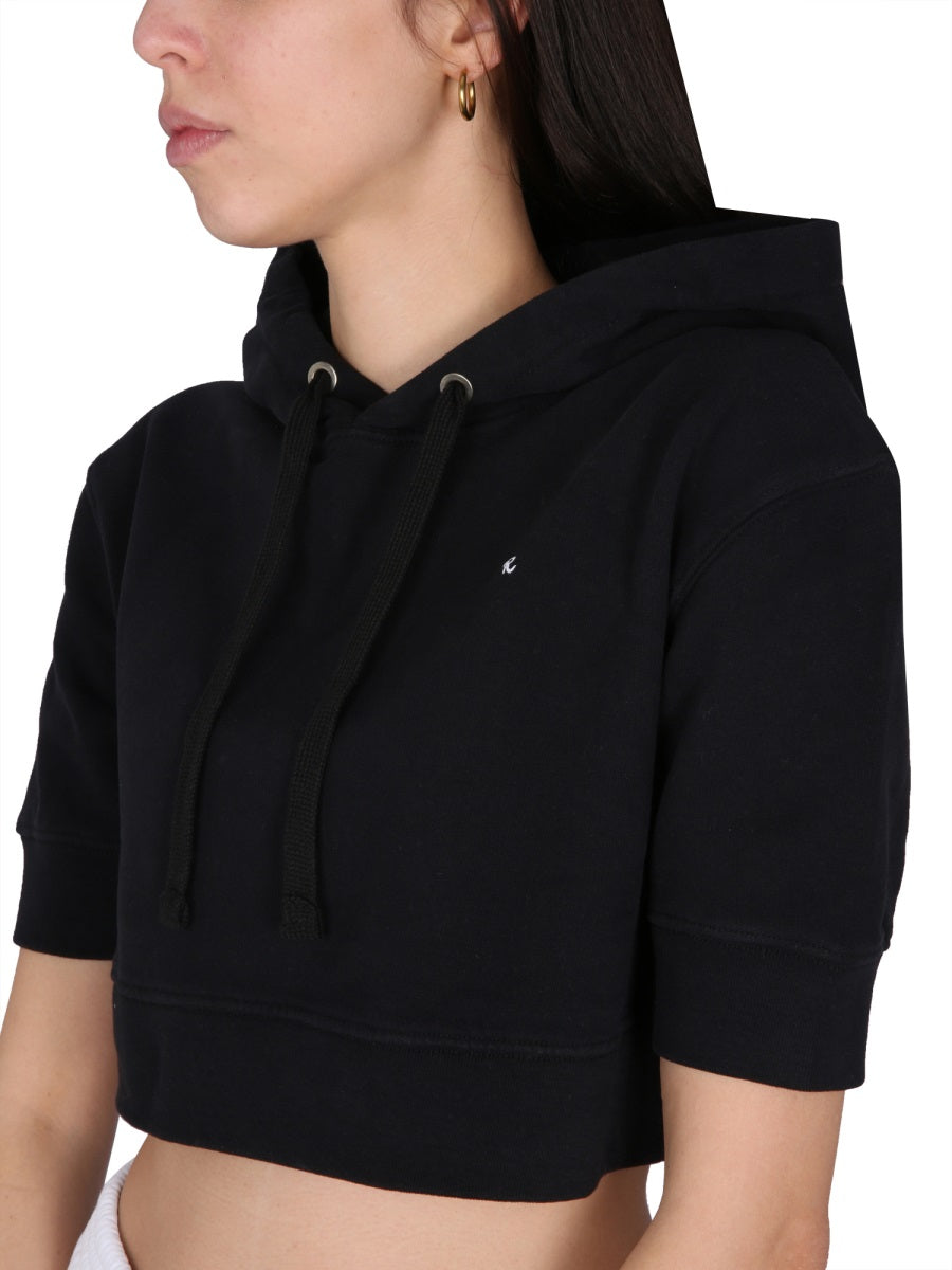 RAF SIMONS Embroidered Logo Drawstring Hoodie for Women