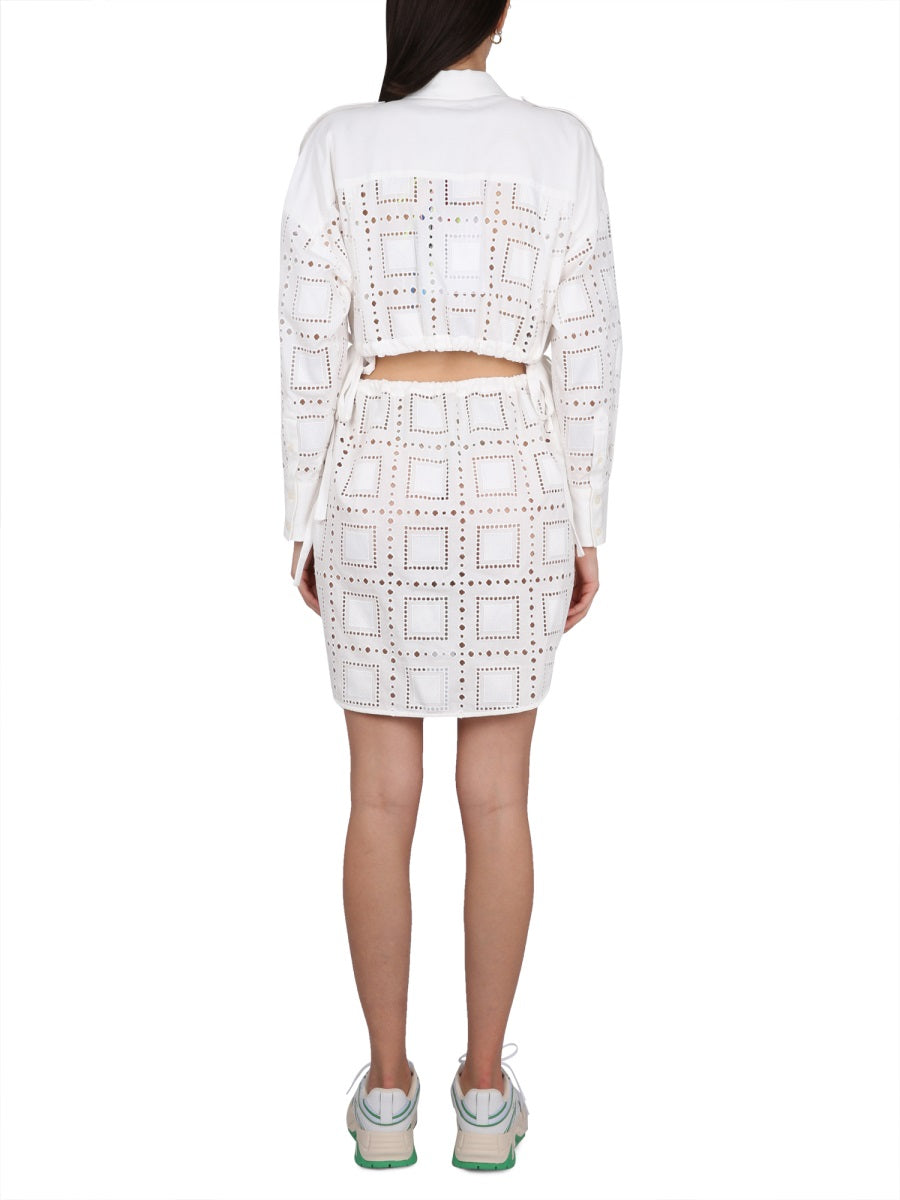 MSGM Button-Up Chemisier Dress