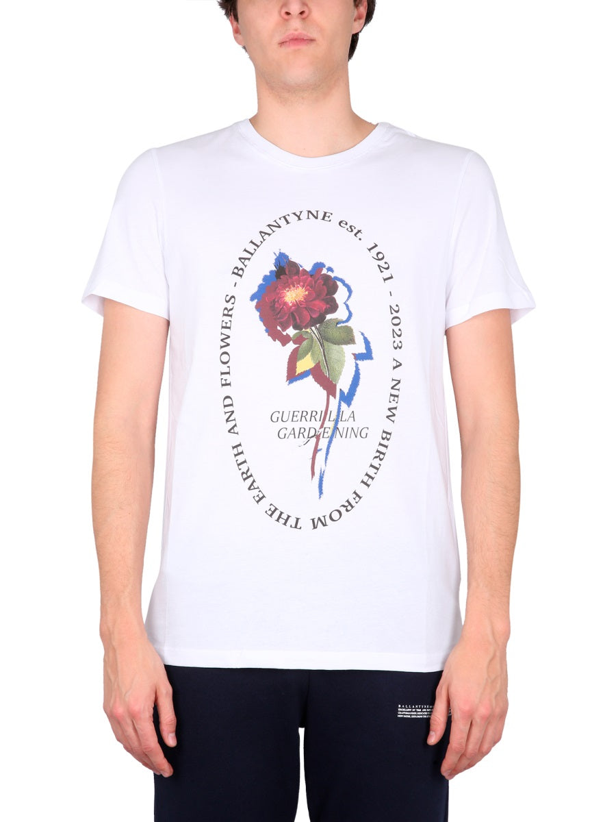 BALLANTYNE Crewneck T-Shirt with Logo Print for Men