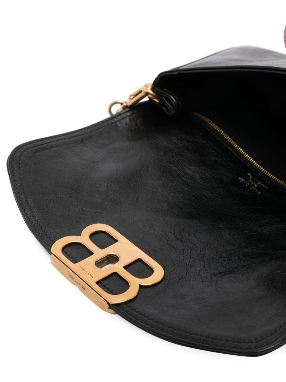 BALENCIAGA Mini BB Flap Leather Handbag