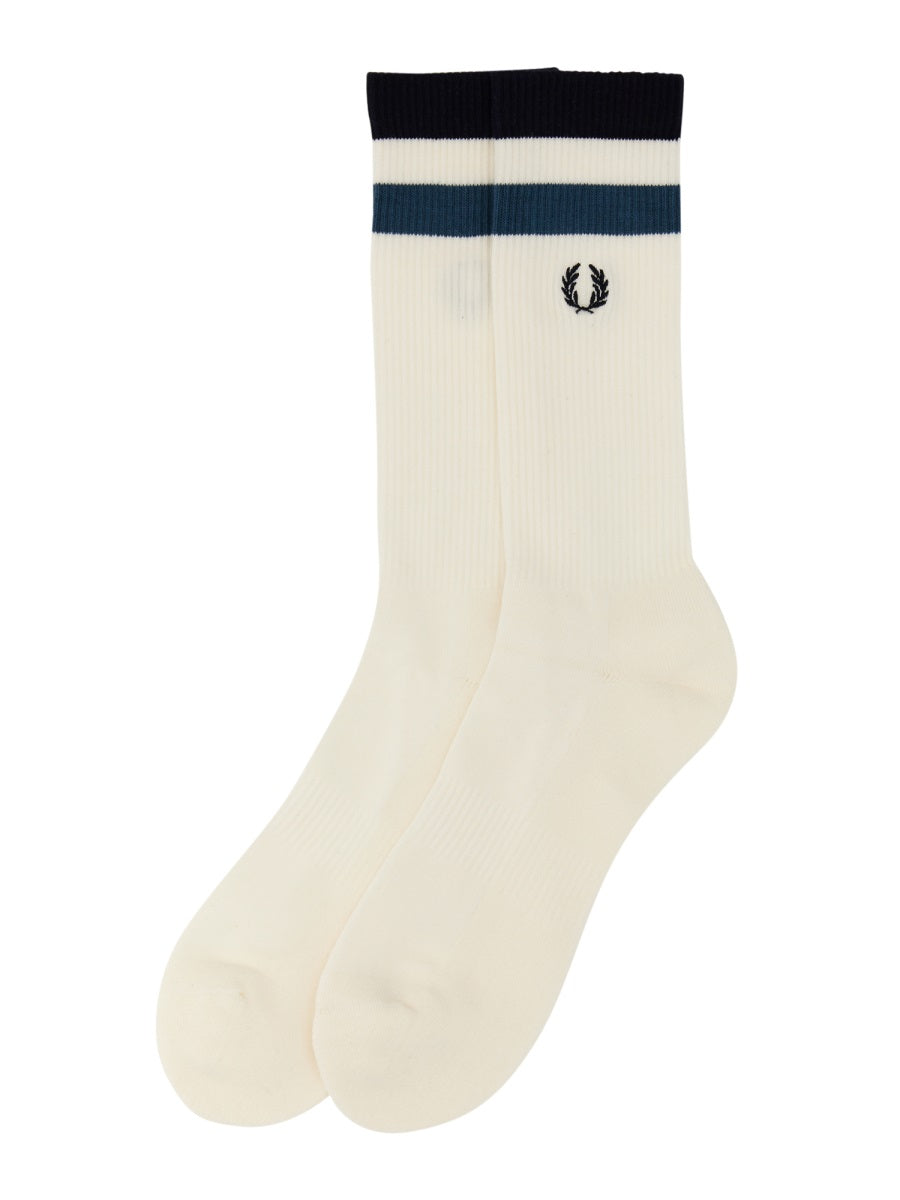 FRED PERRY Embroidered Logo Socks for Men - Spring/Summer 2025