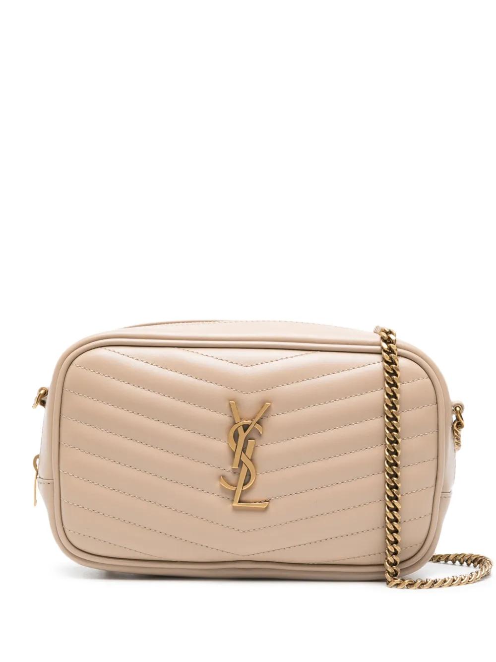 SAINT LAURENT Quilted Mini Crossbody Handbag with Signature Logo