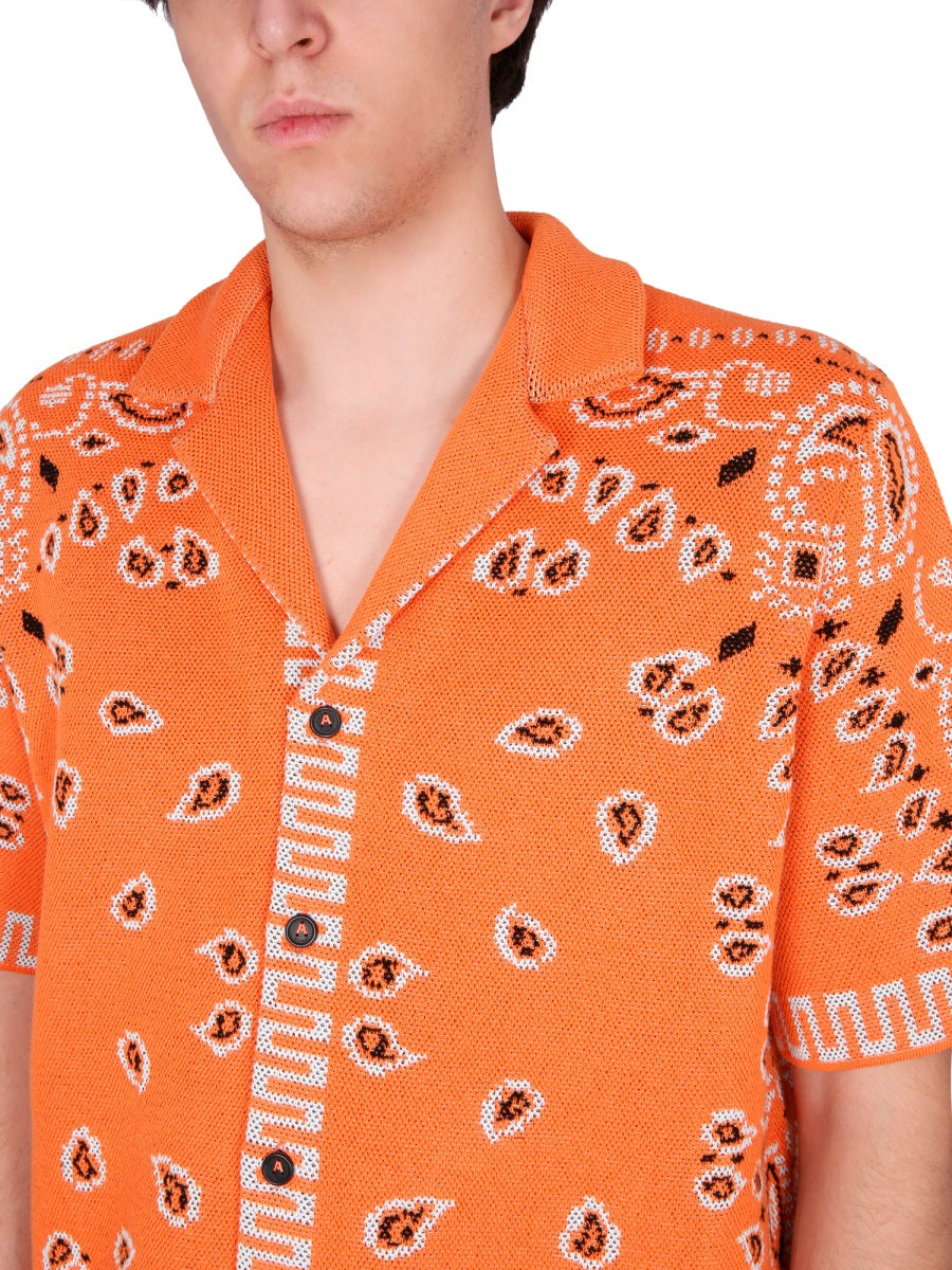 ALANUI Jacquard Bowling Collar Shirt for Men