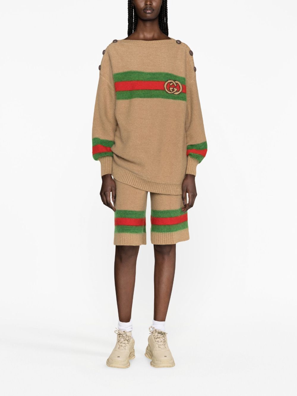 GUCCI Interlocking G Logo Knit Jumper - Women's