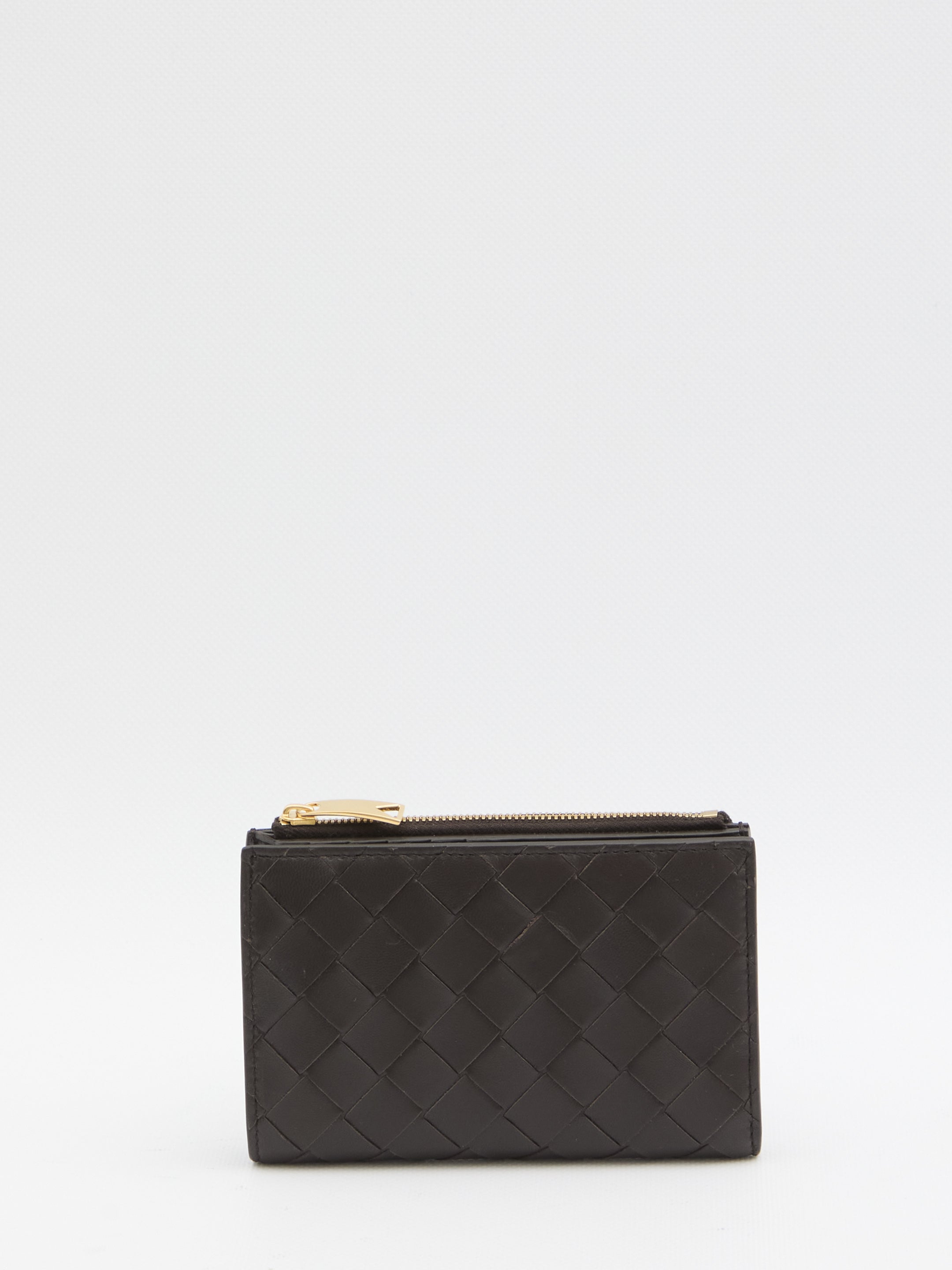 BOTTEGA VENETA Medium Bi-Fold Wallet with Intrecciato Pattern - 14.5 cm x 9.3 cm