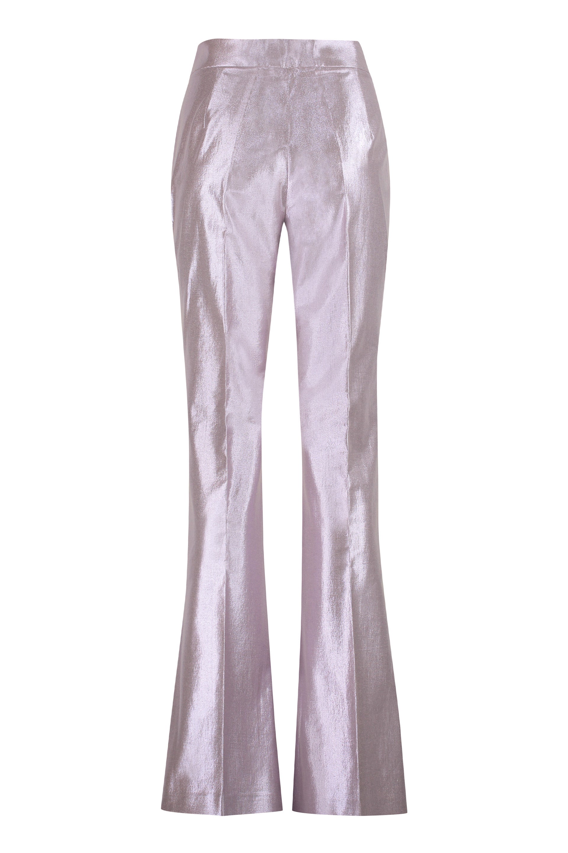 GENNY Flared Leg Lurex Cotton Trousers - Women's