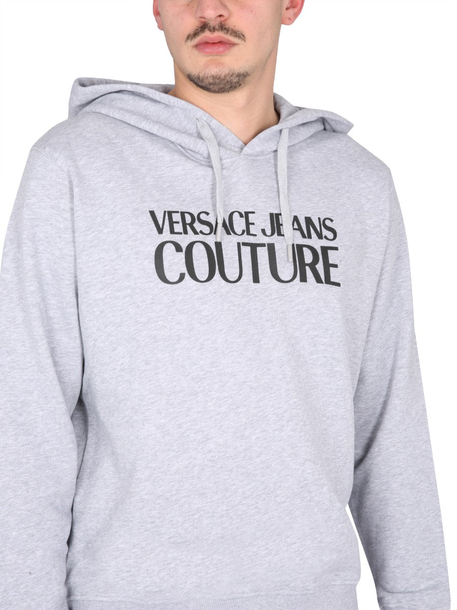 VERSACE JEANS COUTURE Logo Crossneck Sweatshirt for Men