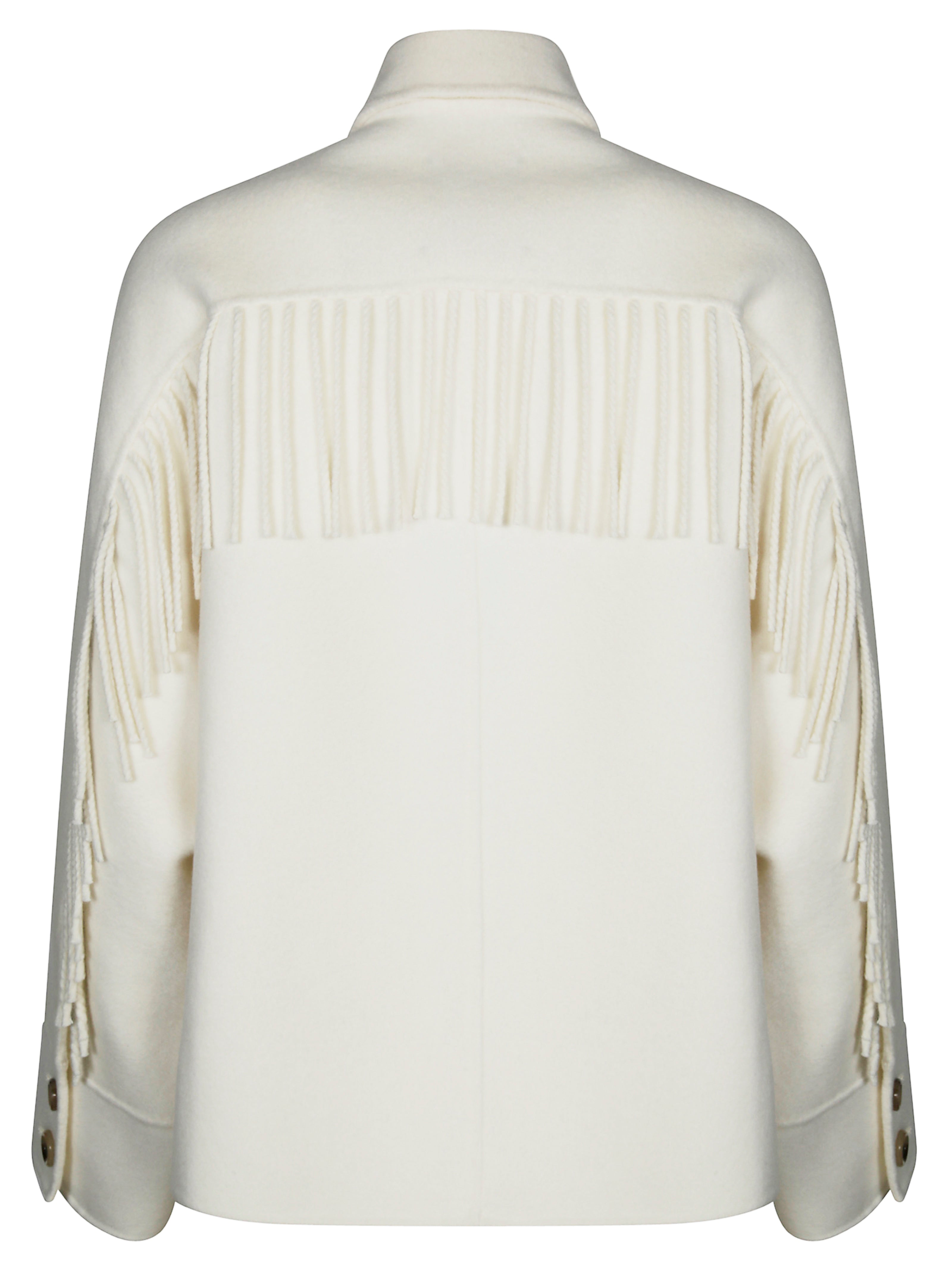 LIUJO Fringe-Detail Overcoat for Men