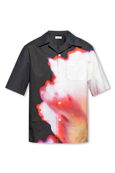 ALEXANDER MCQUEEN Floral Printed Short-Sleeved Shirt