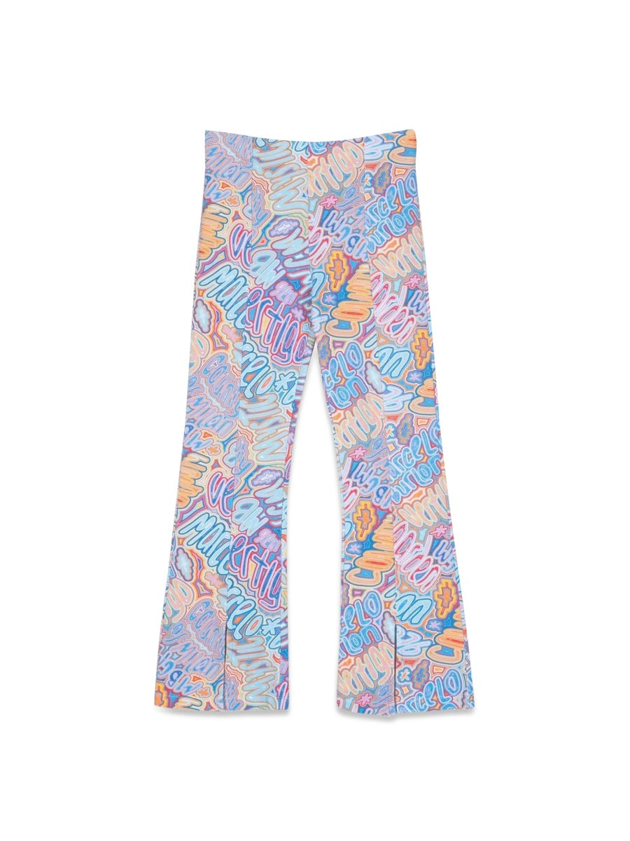 MARCELO BURLON COUNTY OF MILAN Flare Split Cuffs Trousers for Girls