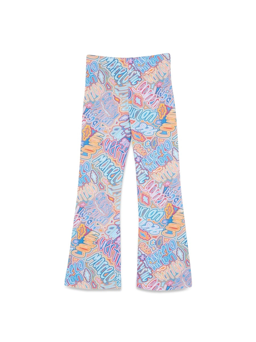 MARCELO BURLON COUNTY OF MILAN Flare Split Cuffs Trousers for Girls