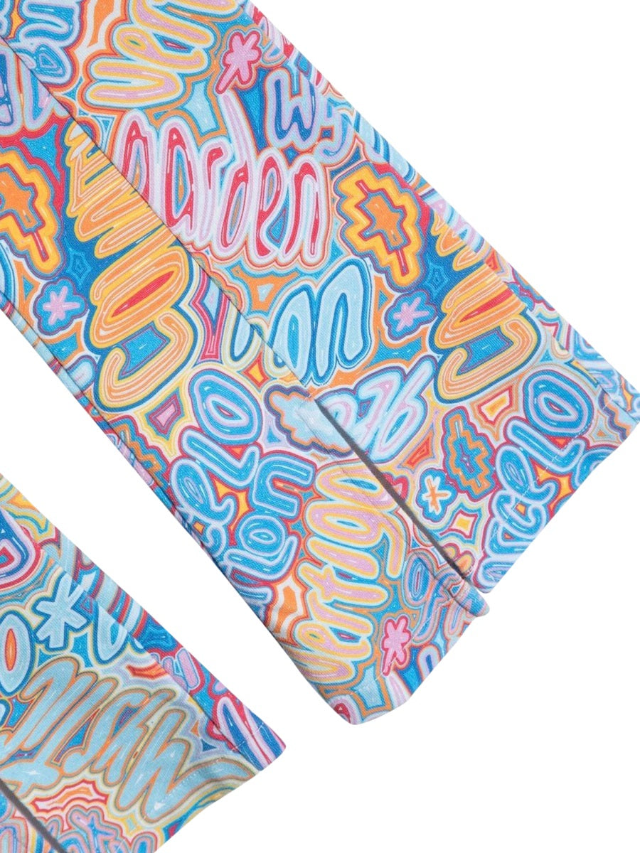 MARCELO BURLON COUNTY OF MILAN Flare Split Cuffs Trousers for Girls