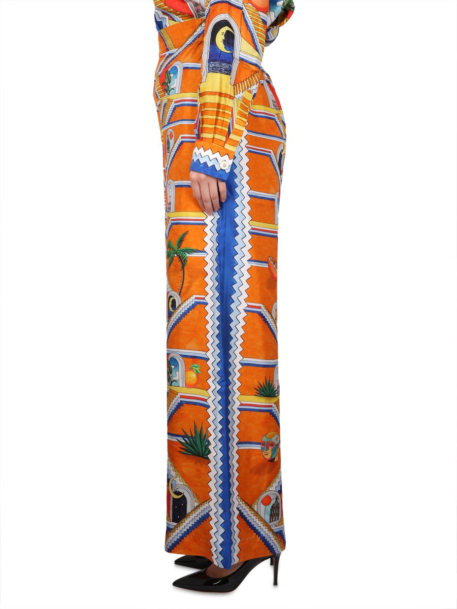 CASABLANCA Chic Escalier Print Pants for Women - SS23 Collection