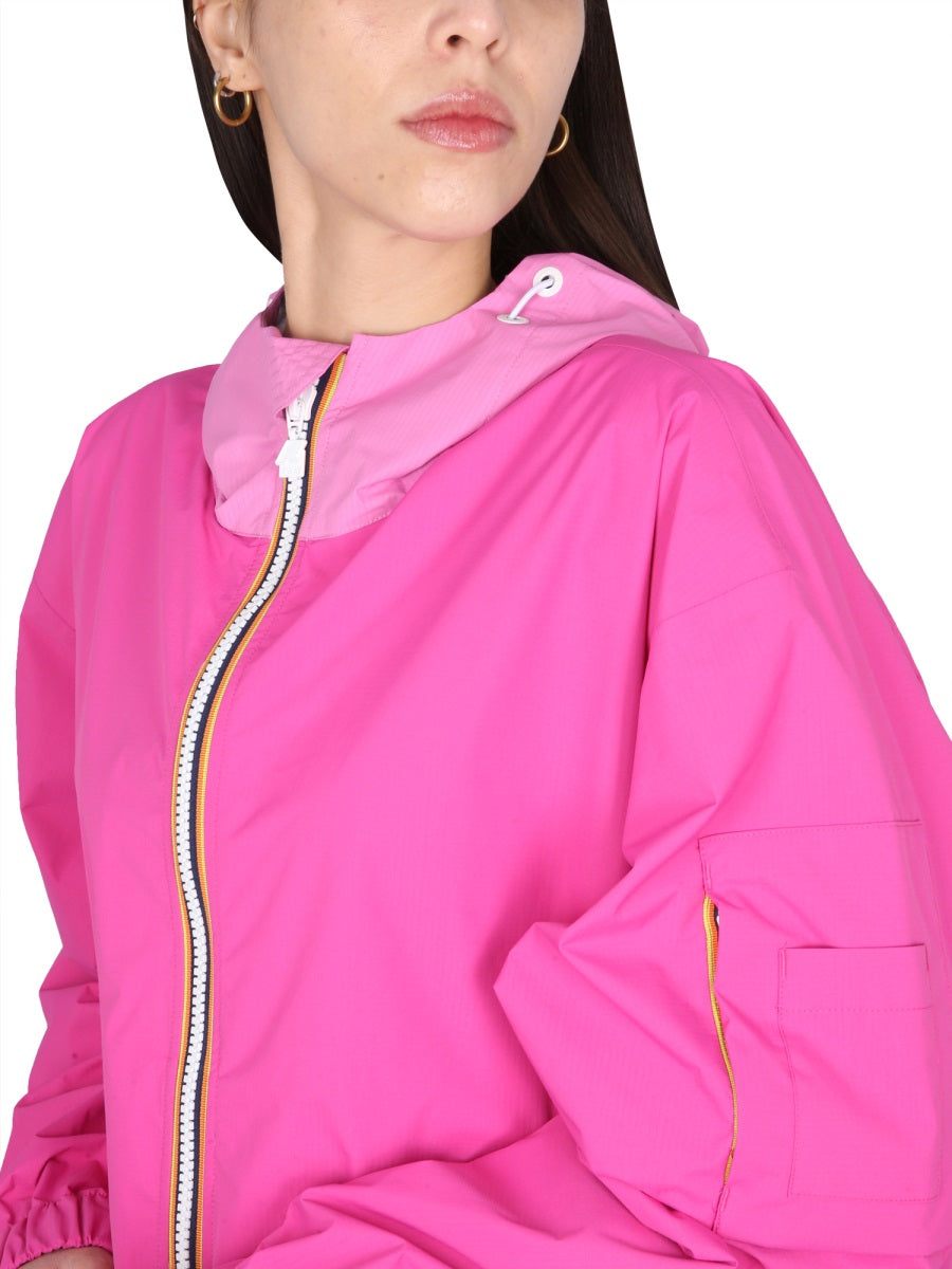 K-WAY Unisex Mini Jacket with Hood and Zipper Closure