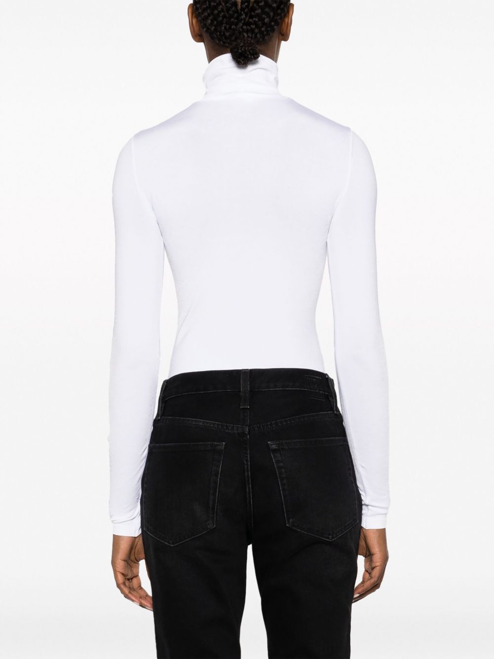 WOLFORD Cotton Blend High Neck Bodysuit for Women