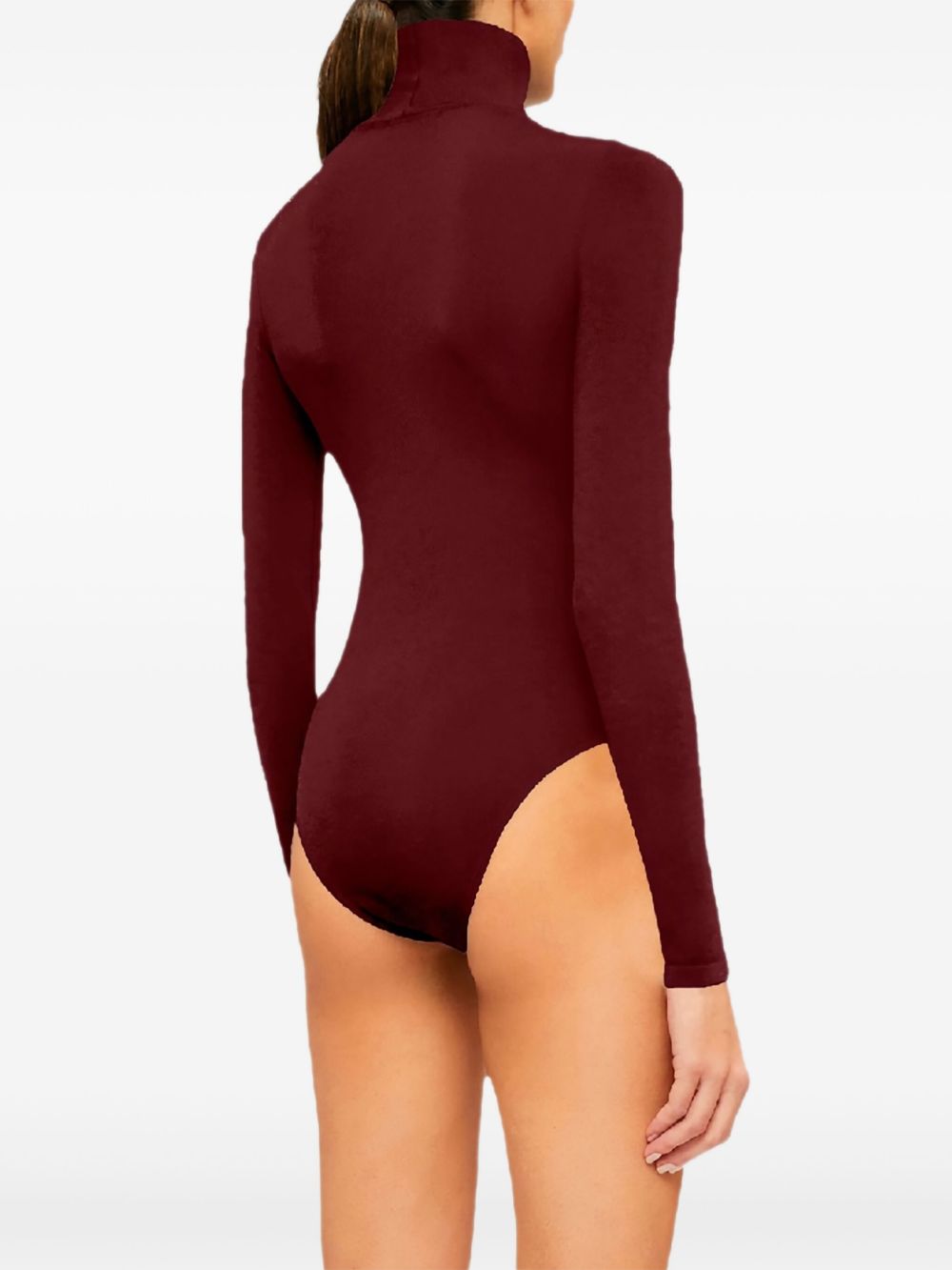 WOLFORD Cotton Blend Long Sleeve Turtleneck Bodysuit
