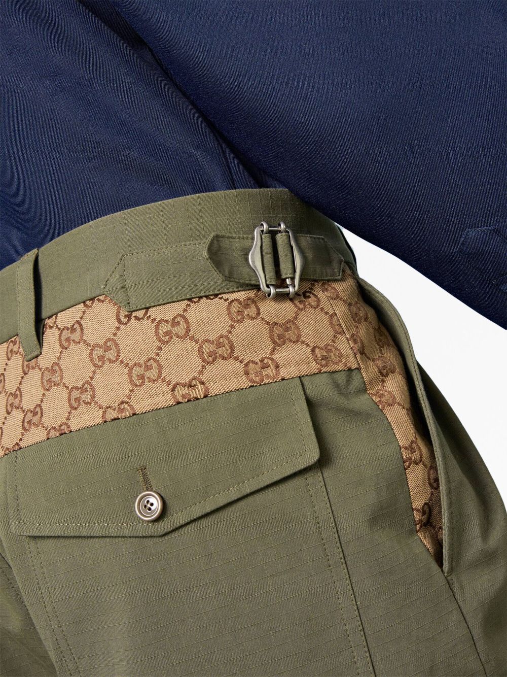 GUCCI Men's Cargo Pants with Button and Zipper Closure