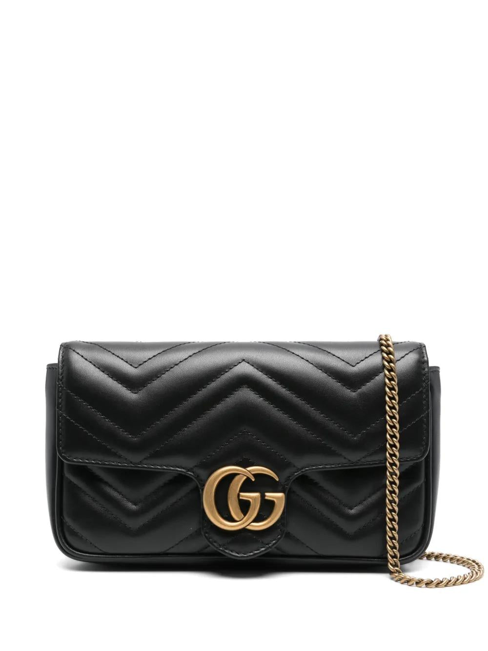 GUCCI Mini Quilted Leather Handbag with Detachable Cardholder