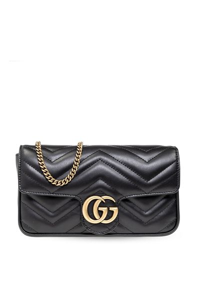 GUCCI Mini Quilted Leather Handbag with Detachable Cardholder