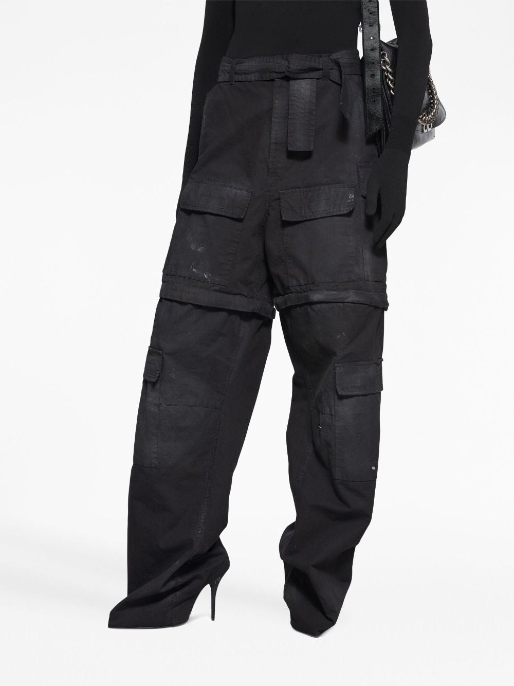 BALENCIAGA Cotton Knife Cargo Pantaboots for Women