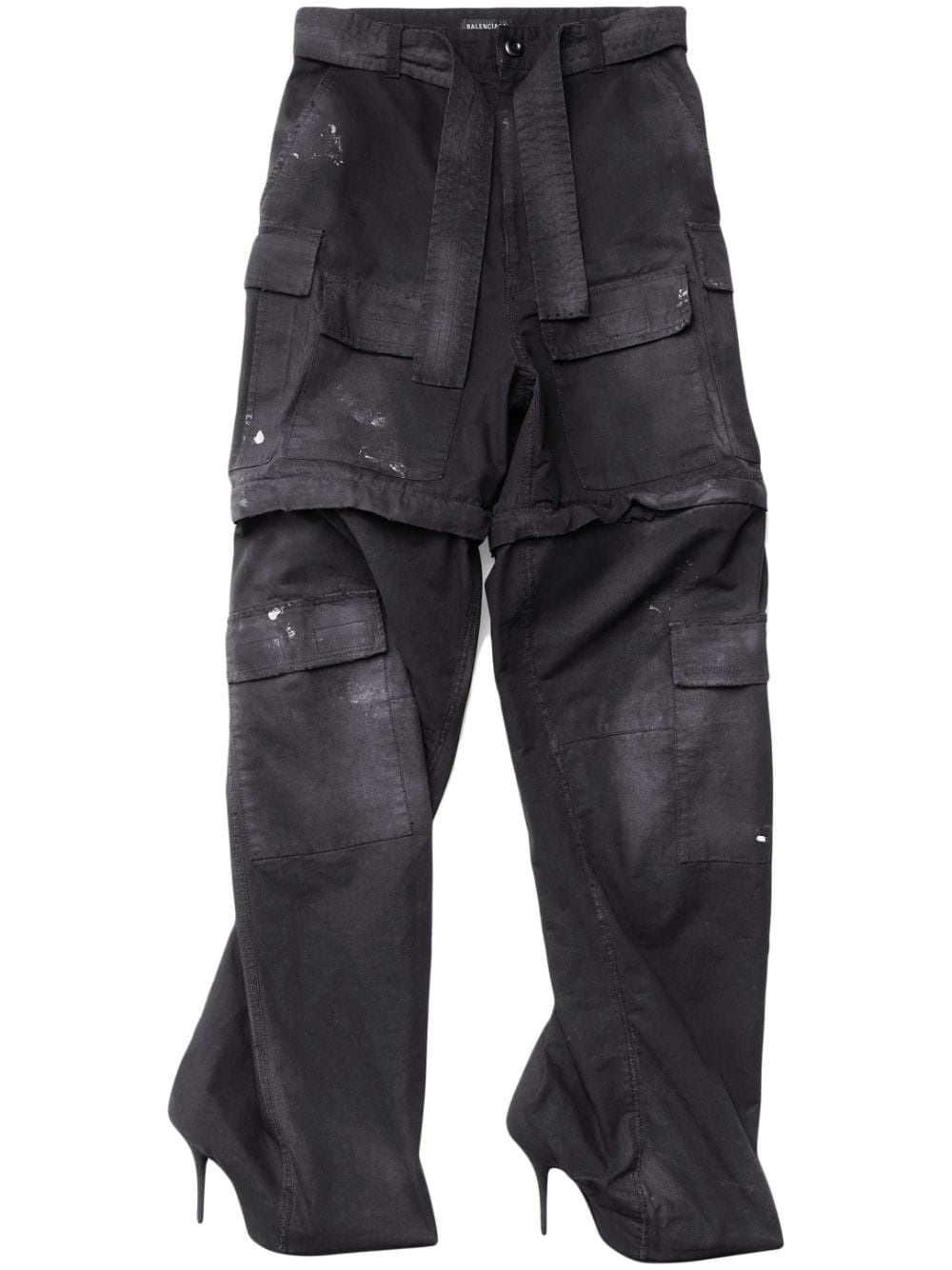 BALENCIAGA Cotton Knife Cargo Pantaboots for Women